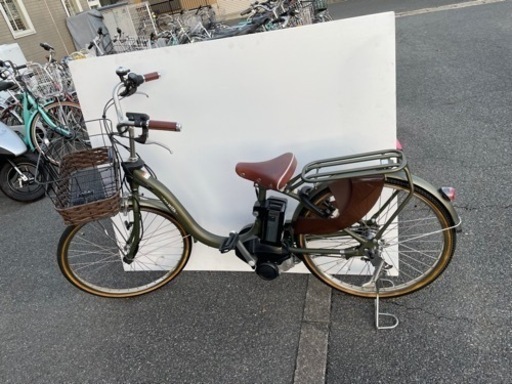 電動アシスト自転車　緑（24インチ）ヤマハ