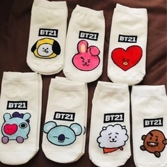 【ネット決済・配送可】BTS BT21 ソックス 【7足セット】...