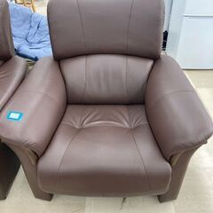 1人掛けソファー 浜本工芸 ﾀﾞｰｸﾌﾞﾗｳﾝ ﾚｻﾞｰ A-3550