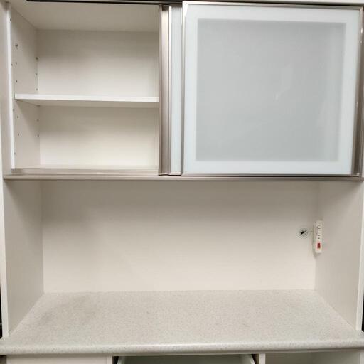 ■中古品 ニトリ キッチンボード 食器棚 レンジボード アルミナ2 2018年 幅約120cm ◎
