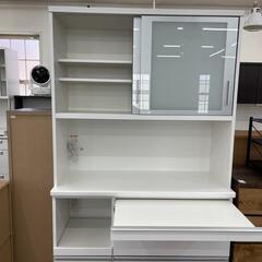レンジボード 食器棚 キッチン収納 引出し付 幅117cm ホワイト色?自社 