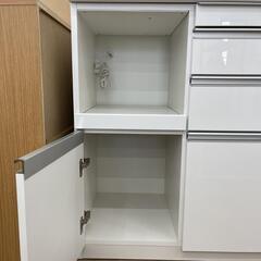 レンジボード 食器棚 キッチン収納 引出し付 幅117cm ホワイト色?自社 