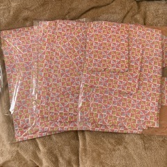 ペーパーボックス2個セット（ピンク色系）未使用品×3袋