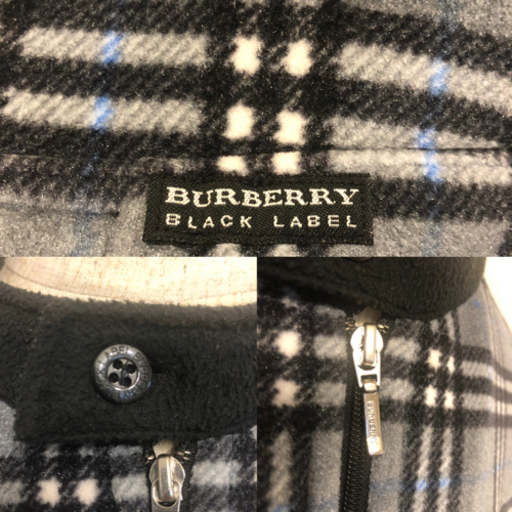 Burberry Black label 青ノバチェックフリース