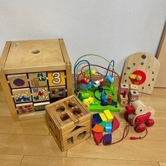 セット　木箱　おもちゃ　木製　ディズニー　ウッドブロック　積木　アルファベット　知育玩具　英語 おもちゃ　アンパンマン　積み木　引き車 - その他
