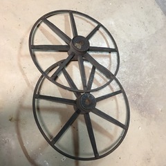 鉄と木の車輪