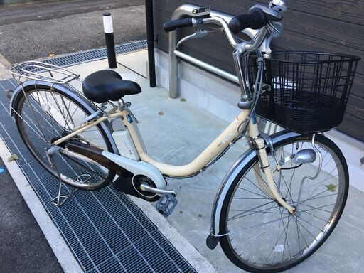 地域限定 アシスタ 子供乗せ 24インチ アイボリー 神戸市 電動自転車