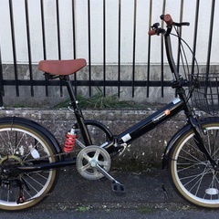 整備・美品＞TOPONE・20インチ折りたたみ自転車・ブラック・シマノ外装