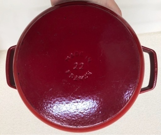 【未使用】Staub　ココット・ロンド　チェリーレッド　10cm ストウブ ピコ・ココット ストウブ 鍋 10cm ラウンド チェリー ストーブ 鋳物