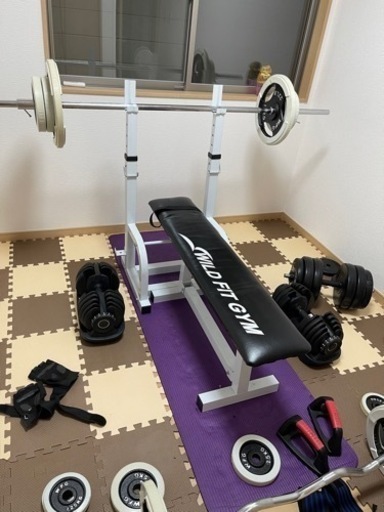 オリンピックバーベルトレーニングベンチ EZバー ウエイトプレート