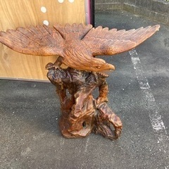 木彫り　鷲　鷹　彫刻