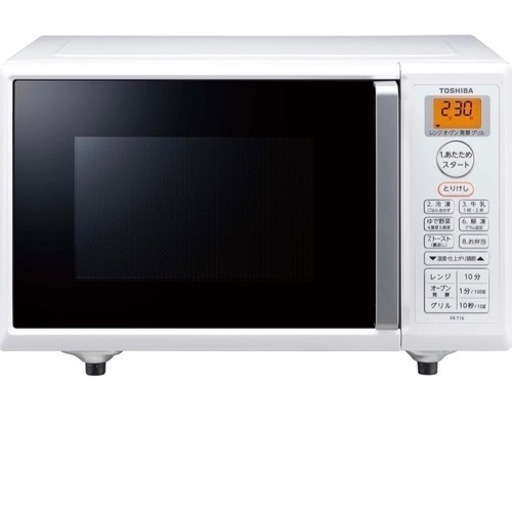 東芝 電子レンジ オーブンレンジ 16L フラットテーブル トースト機能付き ホワイトの画像