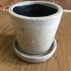 【お取引中】植木鉢　ライトグレー - 生活雑貨