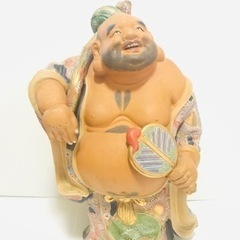 蔵出し 古美術品 骨董品 久谷 九谷焼 色絵金彩 布袋 七福神 縁起物