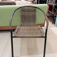 札幌市/清田区　ラタン調 ガーデンテーブルチェア テーブルセット ガーデニング ガラステーブル ガーデンチェア