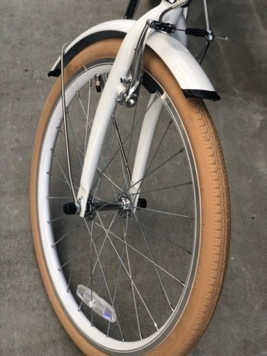 新車☆オシャレ ミニベロ☆シークレットコード206 ホワイト☆シマノ6段 ...