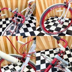 Raychell+ R+714 SunRise クロスバイク 700x23C ホワイト＆レッド