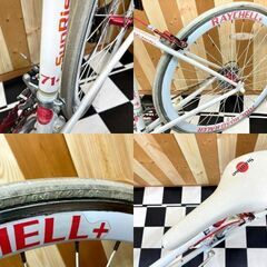 Raychell+ R+714 SunRise クロスバイク 700x23C ホワイト＆レッド