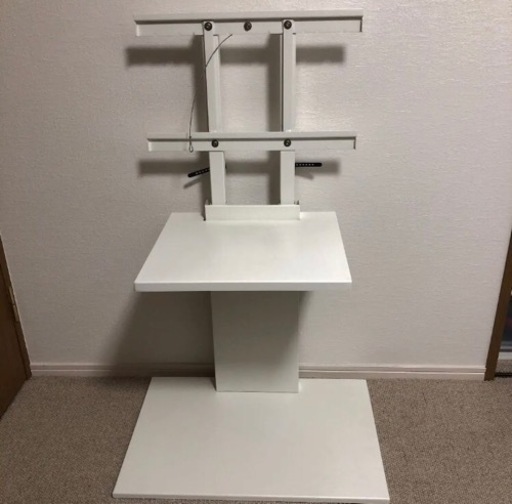 WALLテレビスタンド V2ロータイプ ホワイト（棚板つき） ウォールテレビスタンド V2 ロータイプ ホワイトwall 壁寄せスタンド