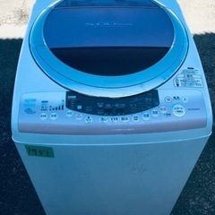 ✨乾燥機能付き✨‼️8.0kg‼️1951番 TOSHIBA✨東芝電気洗濯乾燥