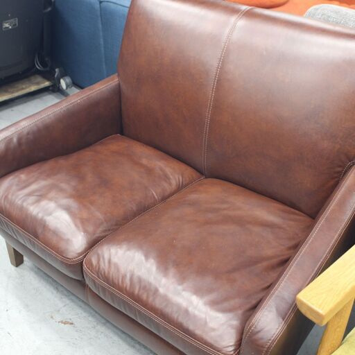 T138) unico 2Pソファ 本革 FRAYE leather sofa 2seaｔer 2シーター レザー ウニコ 家具 インテリア リビング