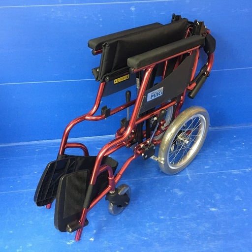 【美品】Miki 介助式車椅子　PMS-2R 軽量　コンパクトタイプ 介助式車いす 標準型 超軽量コンパクトタイプ PMS-2R 車イス 車椅子