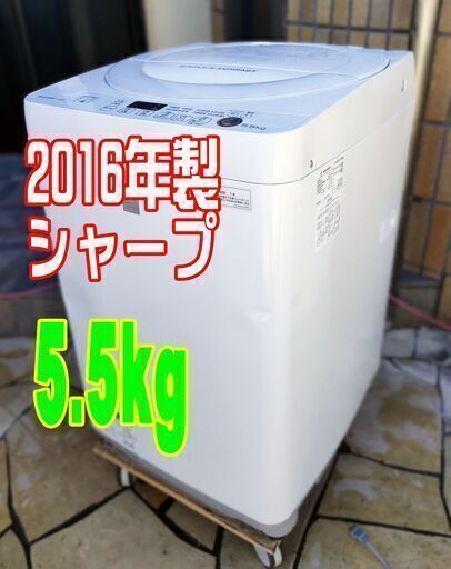 ✨⛄✨リニューアル大セール❕✨⛄✨2016年式シャープ⛄ES-G5E3-KW5.5㎏全自動洗濯機抗菌加工のドルフィンパルAg+でカビや菌の繁殖を抑えます1126-06✨⛄✨