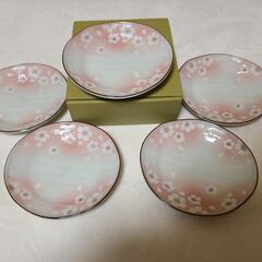 【新品未使用】桜のお皿 5枚セット