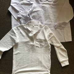 女児制服ブラウス(サイズ130)２枚＋ポロシャツ(130)1枚セット