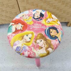 【恵庭】ディズニー　プリンセス　椅子　丸形　子供用　ピンク　中古...