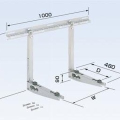 エアコン　室外機　架台　壁面　置台　ステンレス