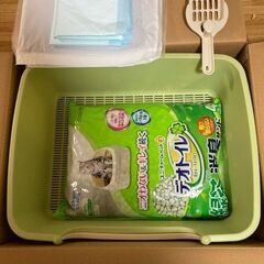 【ネット決済・配送可】猫用システムトイレ　にゃんとも清潔トイレ　...