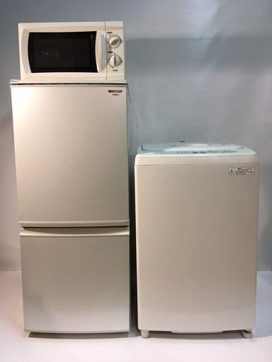 送料無料設置無料激安３点中古家電セット 洗濯機・冷蔵庫・電子レンジ