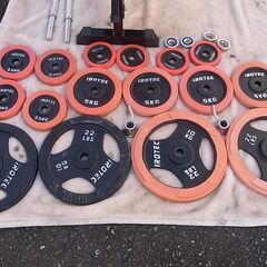 アイロテック ラバーバーベル/ダンベル 90kg+ベンチ　ストレングスセット
