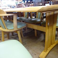 値下げしました！　ダイニング7点セット　ハーフアーム回転チェア　【愛品倶楽部柏店】 