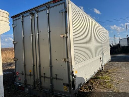 美品【希少7ｍ超え】4トンウイング 幅248ｃｍ長さ750ｃｍ高さ270ｃｍコンテナ 物置 倉庫 アルミ箱 格安提携運送会社あり 北海道江別市発