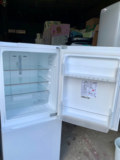札幌市内配送無料 3ヶ月保証 美品 2019年製 ハイセンス 2ドア冷凍冷蔵庫 134L 強化ガラスドア HR-G13A-W