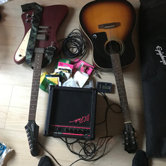 エレキギター　アコースティックギター　アンプセット