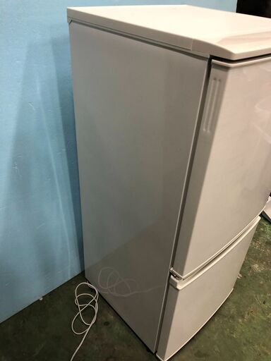 SHARP/2ドア冷凍冷蔵庫 シャープ SJ-D14C-W 2017年製 137L つけかえどっちもドア ホワイト/白