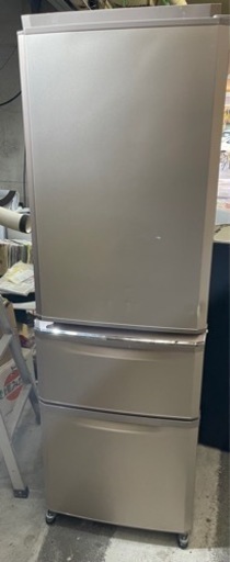 V 2111-350 冷蔵庫　2015年製　三菱ノンフロン冷凍冷蔵庫　MR-C37Z-P
