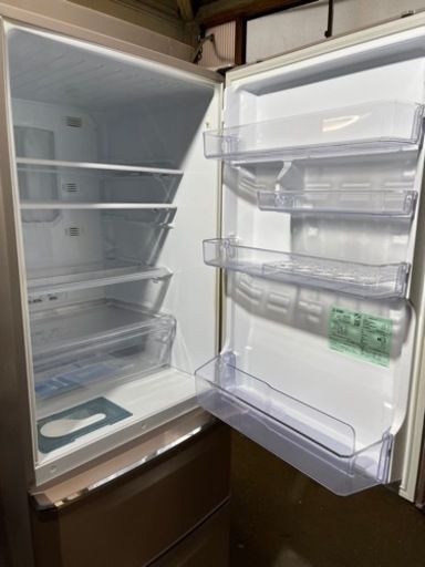 V 2111-350 冷蔵庫 2015年製 三菱ノンフロン冷凍冷蔵庫 MR-C37Z-P