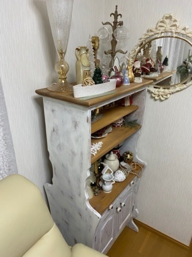 飾り棚幅70高さ140 レトロ風アンティーク風 Reina 福の収納家具 食器棚 キッチン収納 の中古あげます 譲ります ジモティーで不用品の処分