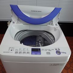 ID 989791　洗濯機シャープ7.0Kg　２０１４年製　へこみ有 ID 989791 洗濯機シャープ7.0Kg 2014年製 へこみ有