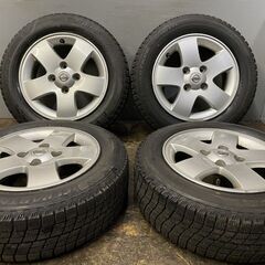 【BS ICEPARTNER 185/65R15】スタッドレス【日産 純正ホイール 15インチ 6J4HPCD100+45】バリ溝　(VTD512) クレジットカード QRコード決済可能