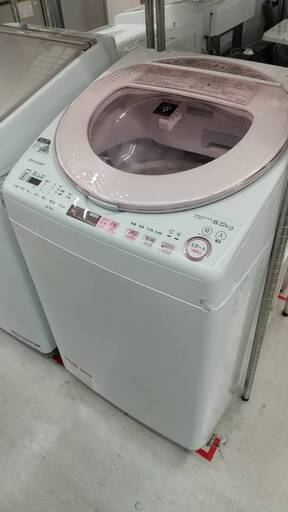 お値下げしました 高年式・乾燥付き SHARP 8/4.5kg 洗濯乾燥機 ES-TX8A-P  2017年 プラズマクラスター シャープ