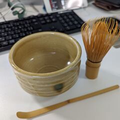 抹茶茶碗　茶筅と茶杓付き　使用感少ないです