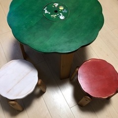【受渡し決定】子供部屋用　ツリーデザイン　ローテーブル