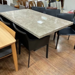 C1*19[ご来店頂ける方限定] 大理石ダイニング7点セット