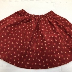 Fi.n.t⭐︎花柄コーデュロイスカート赤