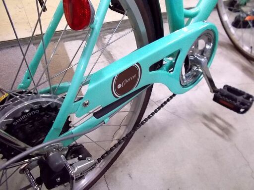 自転車 24インチ 6段変速 カゴ 鍵 LEDライト付き グリーン Curen 中古 ママチャリ 札幌市東区 新道東店 自転車 24インチ 6段変速 カゴ 鍵 LEDライト付き グリーン Curen 中古